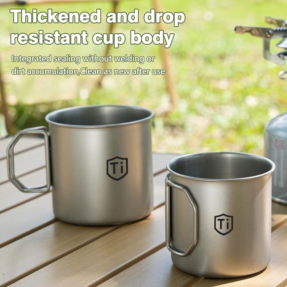 Quality Camping Cooking Set - Camping Mug Titanium Cup Tourist Tableware