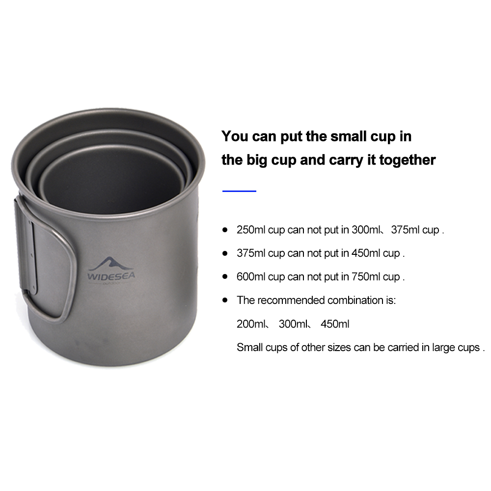Widesea Camping Mug Titanium C - Quality Camping Cooking Set ulasan dan harga