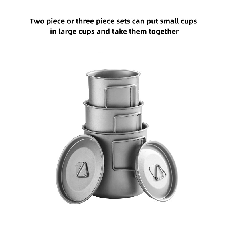 Titanium Camping Mug with Fold - Camping Hiking Cooking ulasan dan harga