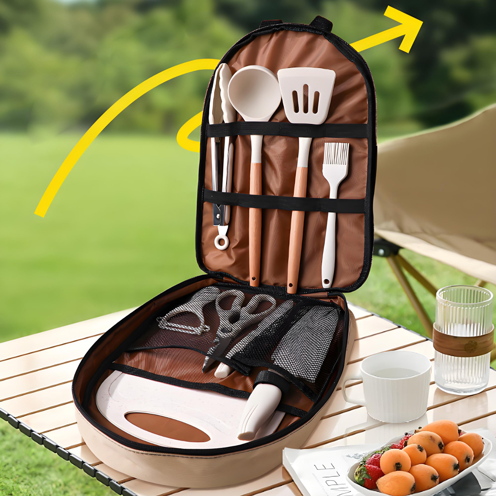 10Pcs Portable Camping Cooking - Quality Camping Cooking Set ulasan dan harga