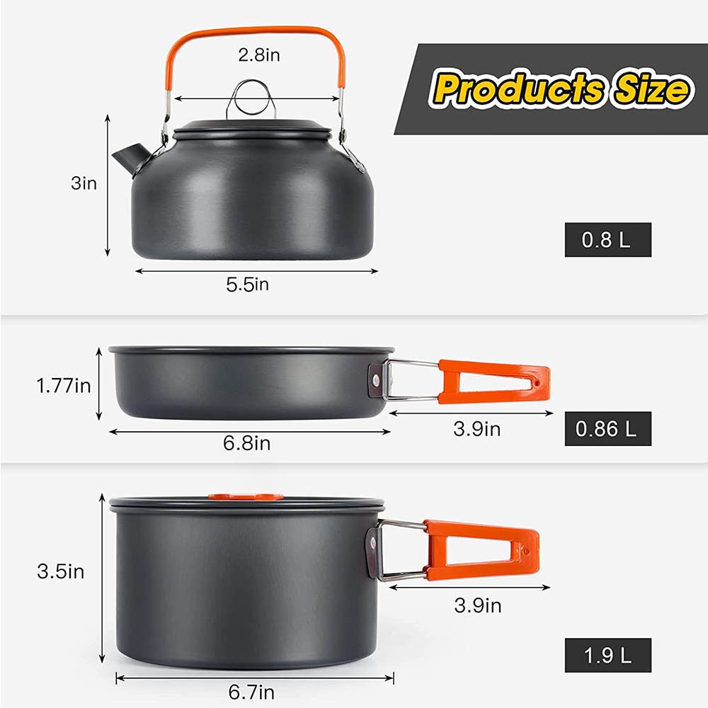 Outdoor Camping Cooking Set, N - Quality Camping Cooking Set ulasan dan harga