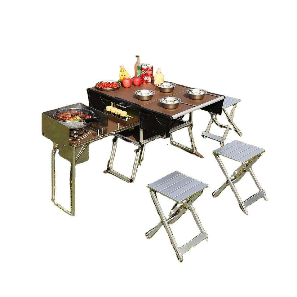 Portable Outdoor Folding Food  - Camping Cooking Dining Set ulasan dan harga