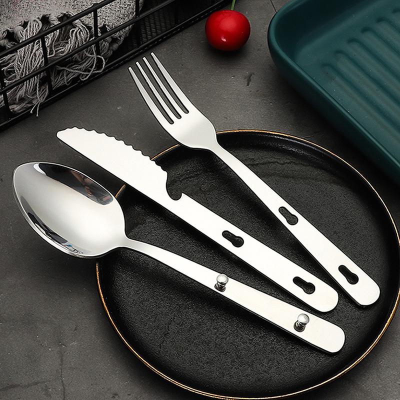 3pcs/set Portable Stainless St - Quality Camping Cooking Set ulasan dan harga