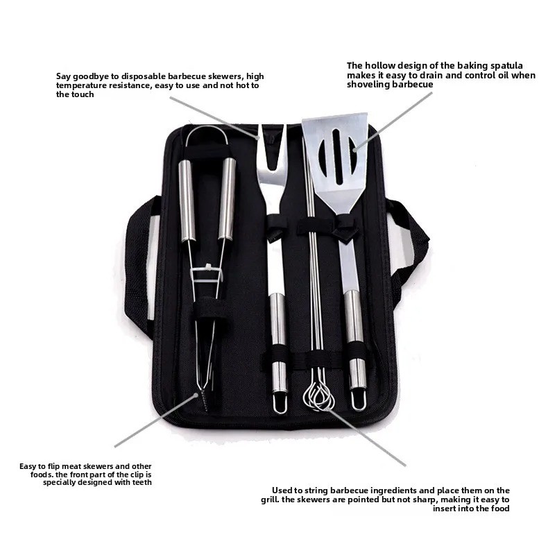 20PCS BBQ Tool Set Stainless S - Quality Camping Cooking Set ulasan dan harga
