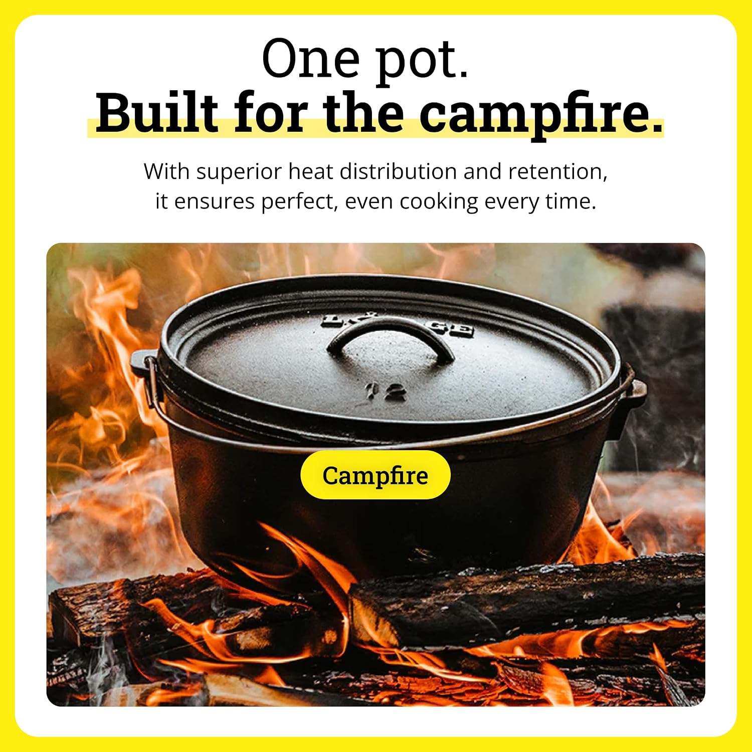 Cast Iron Camp Dutch Oven, Pre - Camp Dutch Oven Cast ulasan dan harga